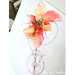 dessin dart abstrait style tatoo fleur pour décoration dintérieur DEY018g_38€