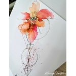 dessin dart abstrait style tatoo fleur pour décoration dintérieur DEY018d_38€