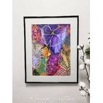 Dessin dart abstrait à lencre avec son cadre moulures dorées, pour décoration étonnante DEY055b_125€