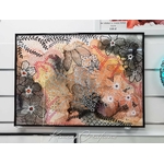 Dessin dart abstrait à lencre avec son cadre moulures dorées, pour décoration étonnante DEY064b_175€