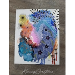 Dessin dart abstrait à lencre avec son cadre moulures dorées, pour décoration étonnante DEY065b_125€