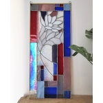 Panneau en vitrail à susprendre, floral et contemporain FOKC127c_260€