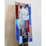 Panneau en vitrail à susprendre, floral et contemporain FOKC127e_260€