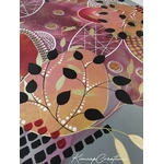 Dessin dart abstrait à lencre et acrylique, floral et organique pour une décoration originale DEY076c_100€