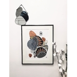 Dessin dart abstrait à lencre et acrylique, floral et organique pour une décoration originale DEY077e_100€