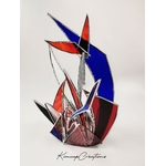 sculpture de verre, vitrail. Sur le thème des éléments le feu FOKC135b_130€