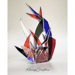 sculpture de verre, vitrail. Sur le thème des éléments "le feu" FOKC135_130€