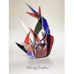sculpture de verre, vitrail. Sur le thème des éléments le feu FOKC135c_130€