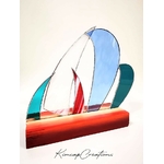 Sculpture vitrail bateau régate stylisé FOKC145b_120€
