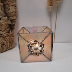 Photophore vitrail fleur métal, déco ambiance FOKC236f_40€