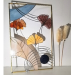 Panneau vitrail tiffany feuilles de Gingko FOKC240c_120€
