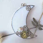 Suspension vitrail lune steampunk FOKC304b_25€