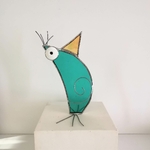 Figurine scrappy bird rigolo décoration vitrail SPI01_Jojo_15€