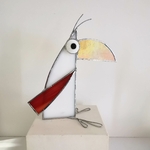 Figurine scrappy bird rigolo décoration vitrail SPI03_EDDY_20€