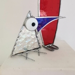 Figurine scrappy bird rigolo décoration vitrail SPI08b_GILLES