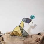 Figurine scrappy bird rigolo décoration vitrail SPI14c_Pablo_15€