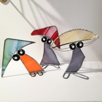 Figurine scrappy champignon rigolo décoration vitrail  SPI15b_15€