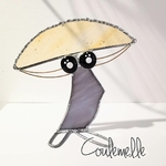 Figurine scrappy champignon rigolo décoration vitrail   SPI16_Coulemelle_15€
