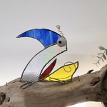 Figurine scrappy bird rigolo décoration vitrail SPI19b_Edouard_20€