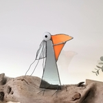 Figurine scrappy bird rigolo décoration vitrail SPI22d_Edith_20€