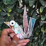 Figurine scrappy bird rigolo décoration vitrail SPI30c_20€