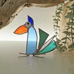 Figurine scrappy bird rigolo décoration vitrail SPI45b_20€