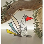 Figurine scrappy bird rigolo décoration vitrail SPI48b_20€