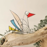 Figurine scrappy bird rigolo décoration vitrail SPI48c_20€