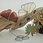 Sculpture vitrail feuille de Gingko FOKC376_45€