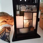 Lanterne métal noir vitrail FOKC545b_160€