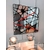 panneau tableau vitrail décoration en verre, fleur abstraites FOKC105_120€