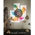peinture tableau vitrail mandala décoration triptyque PEKC023_60€