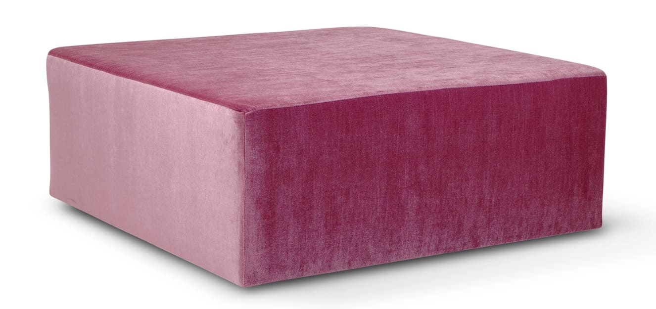 Pouf rectangulaire CUBA pour salle d'attente - 88x180cm H 41 cm ou H 74cm