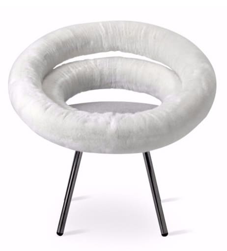 Chaise rembourrée DOUGHNUTS pieds style Pop Art 74cm