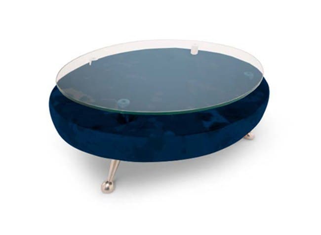 Table basse ronde design LEONARDO pour salle dattente - 84cm