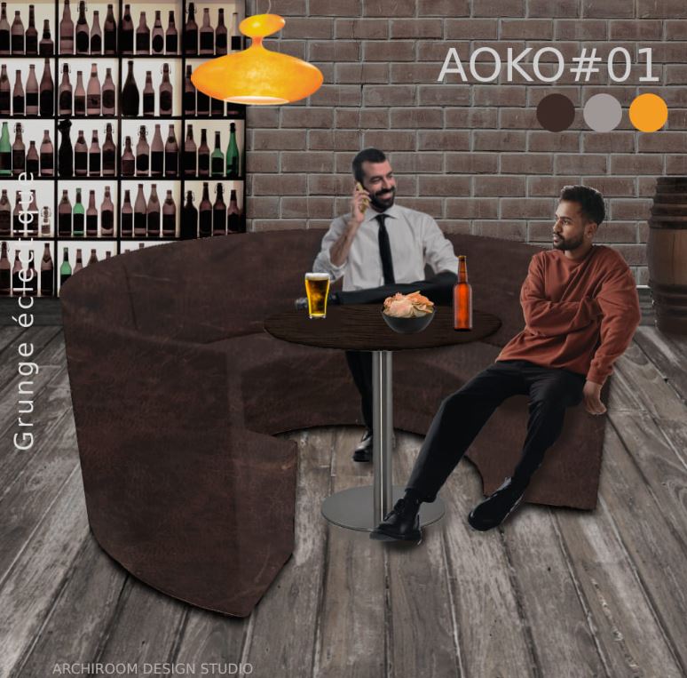 banquette ronde bar AOKO