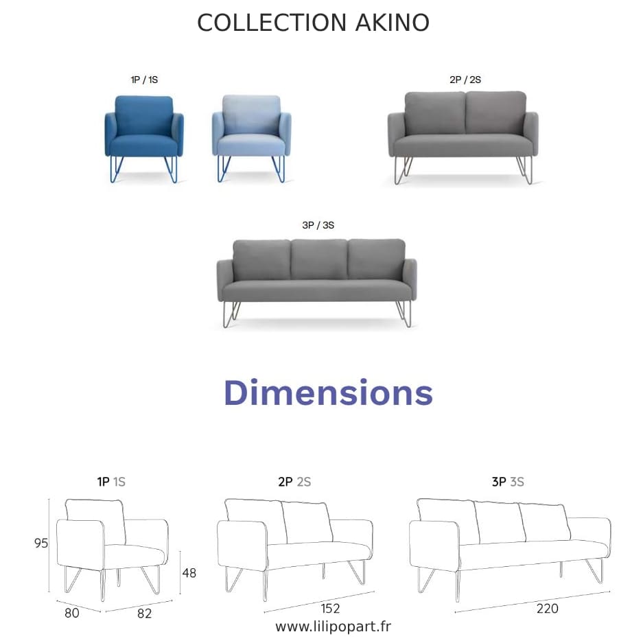 collection canape design salle dattente AKINO