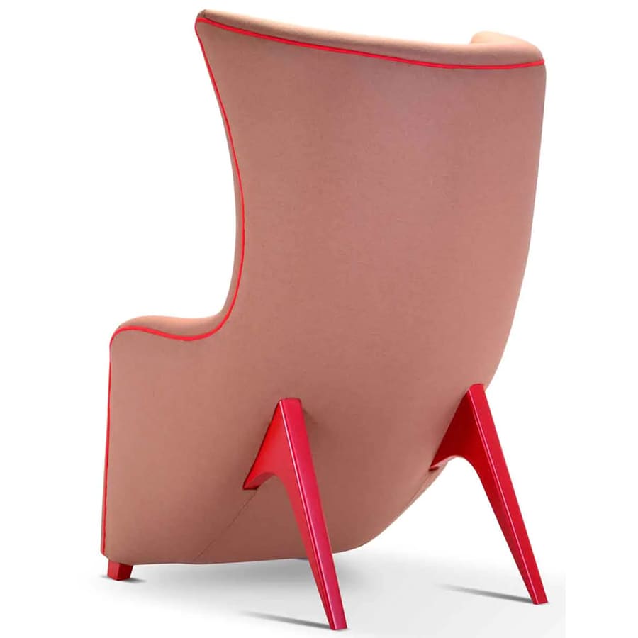 fauteuil design rose WINGBACK à ailes salle dattente dentiste