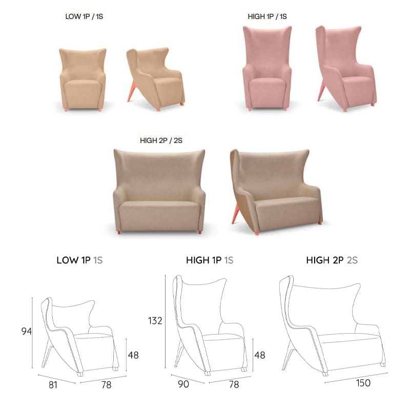 mobilier design WINGBACK à ailes salle dattente dentiste