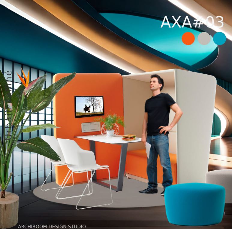 Alcôve AXA03 pour espace d\'accueil bureau entreprises