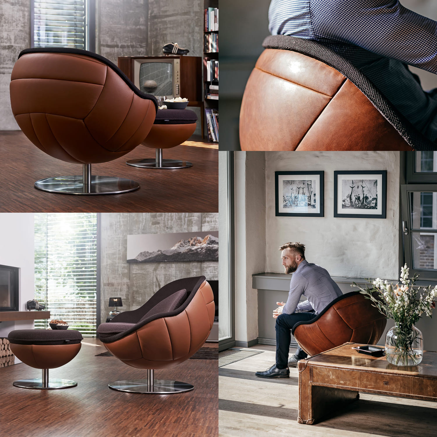 fauteuil football soccer retro