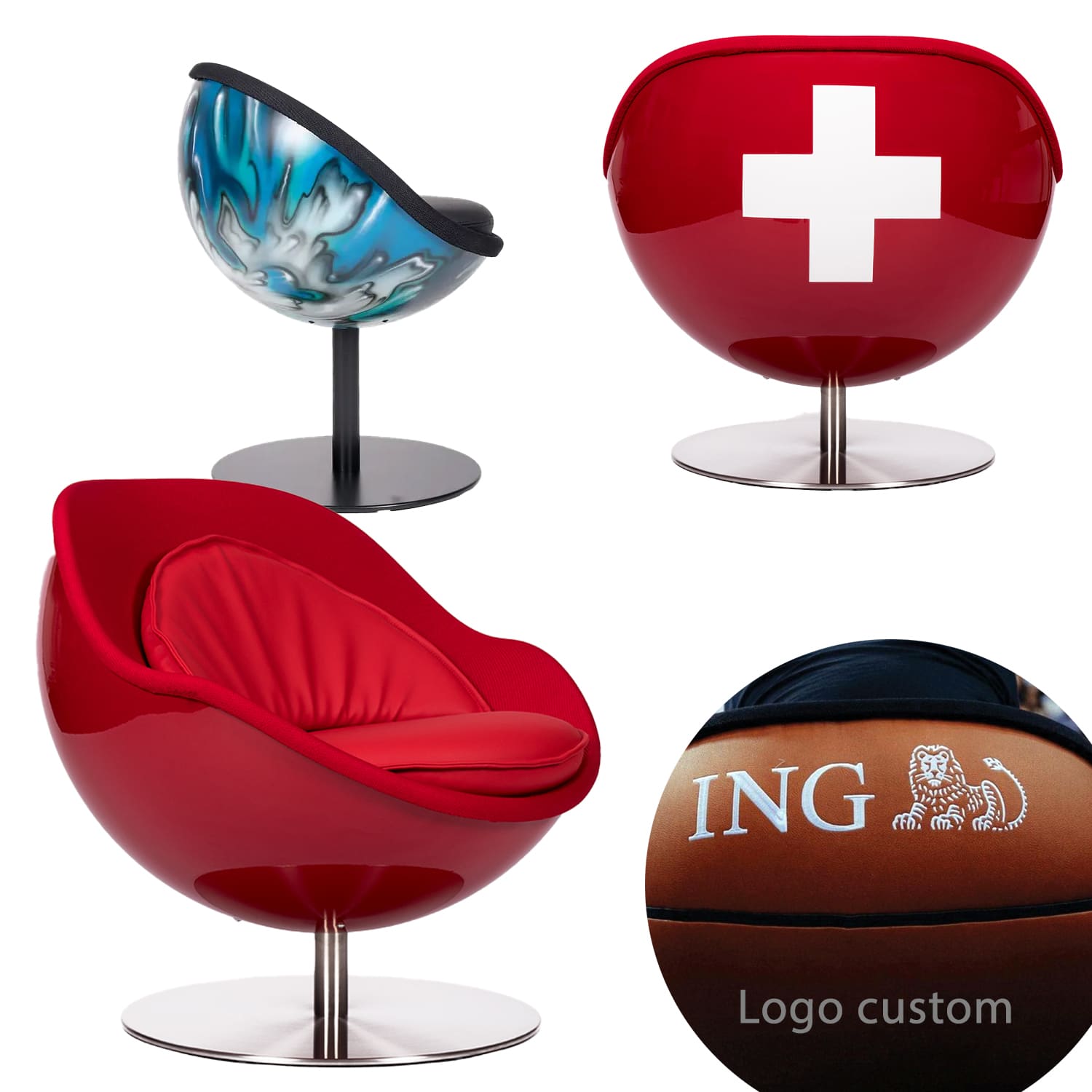 Fauteuil ball chair personnalisable - Pivotant - Plusieurs modèles