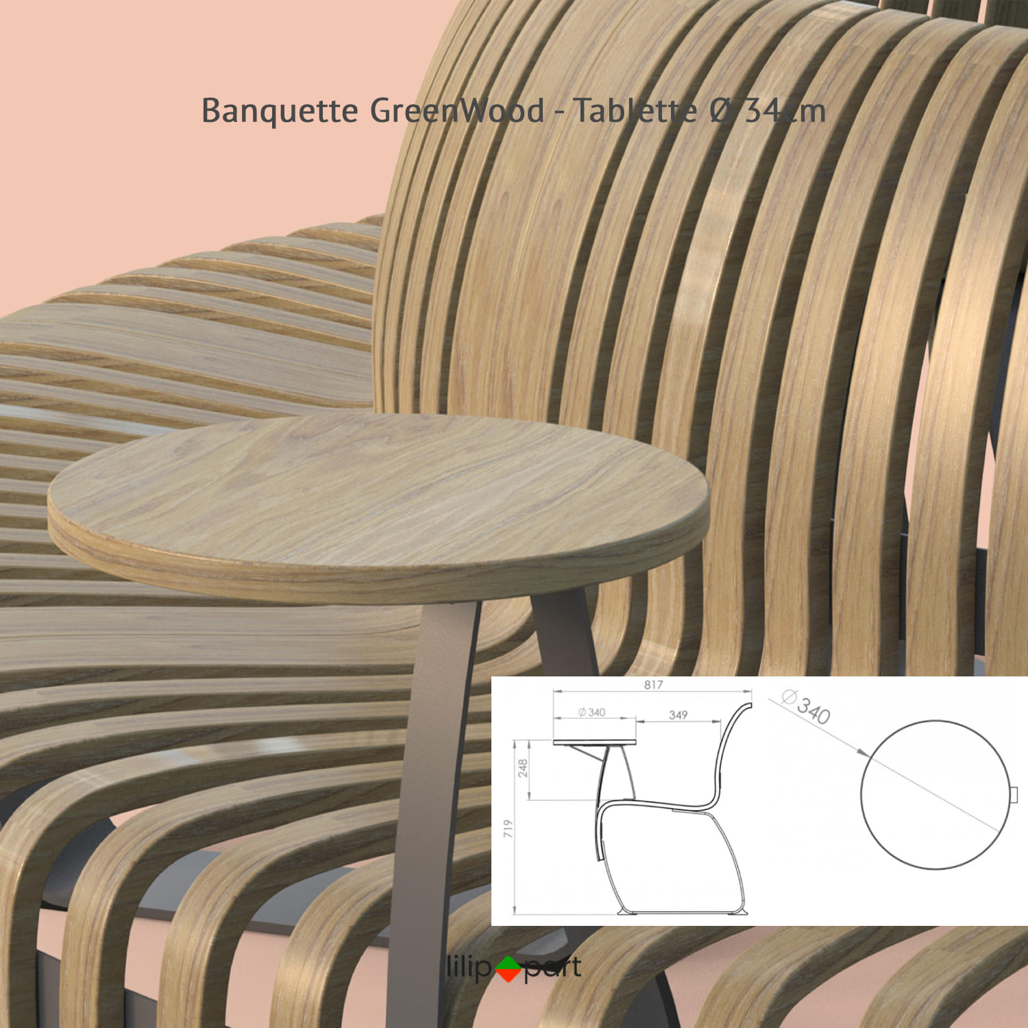 tablette ronde bois durable ecoresponsable