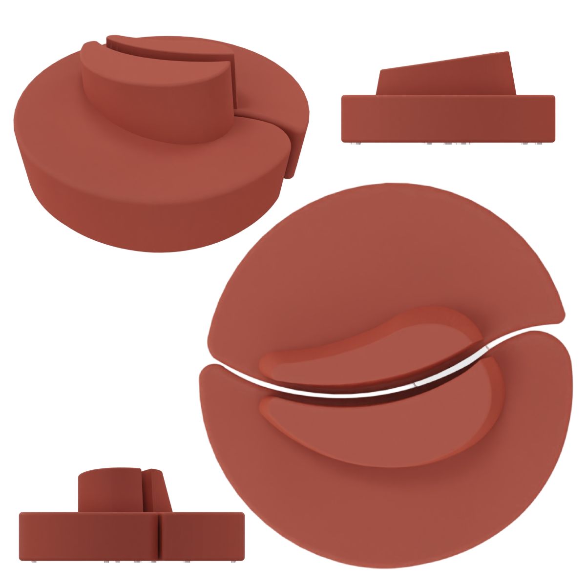 banquette terracotta ozone salle dattente