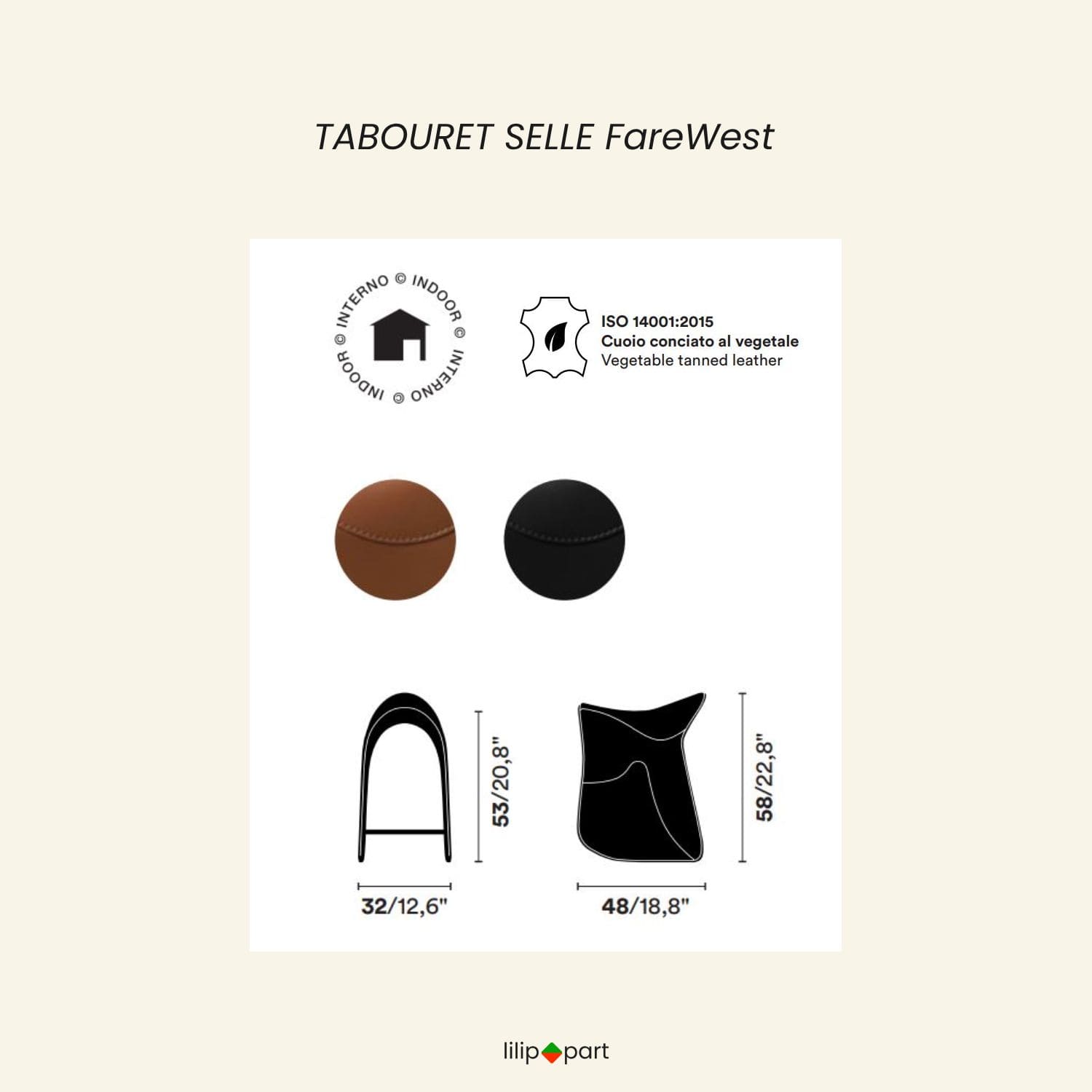 fauteuil Cuir noir Selle Cheval