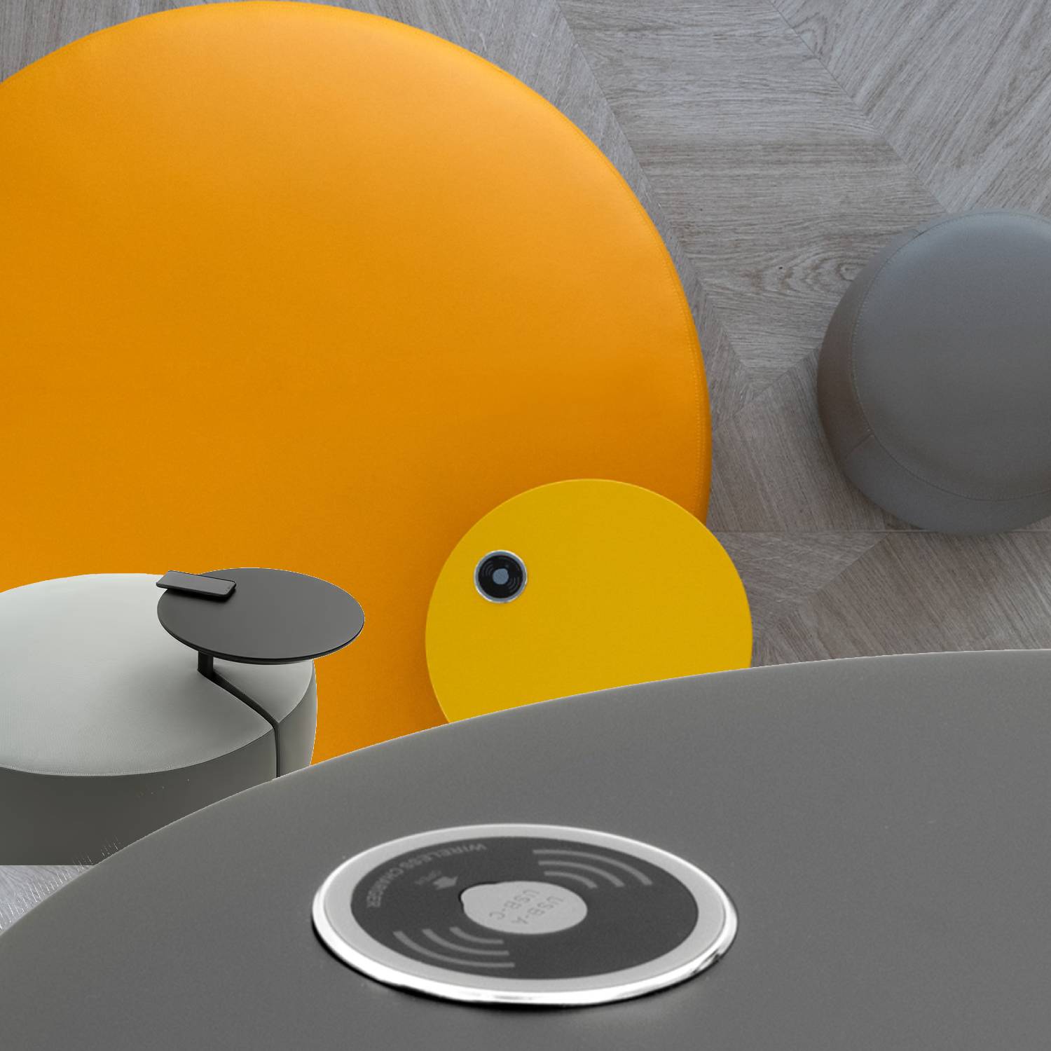 chargeur pouf connecte