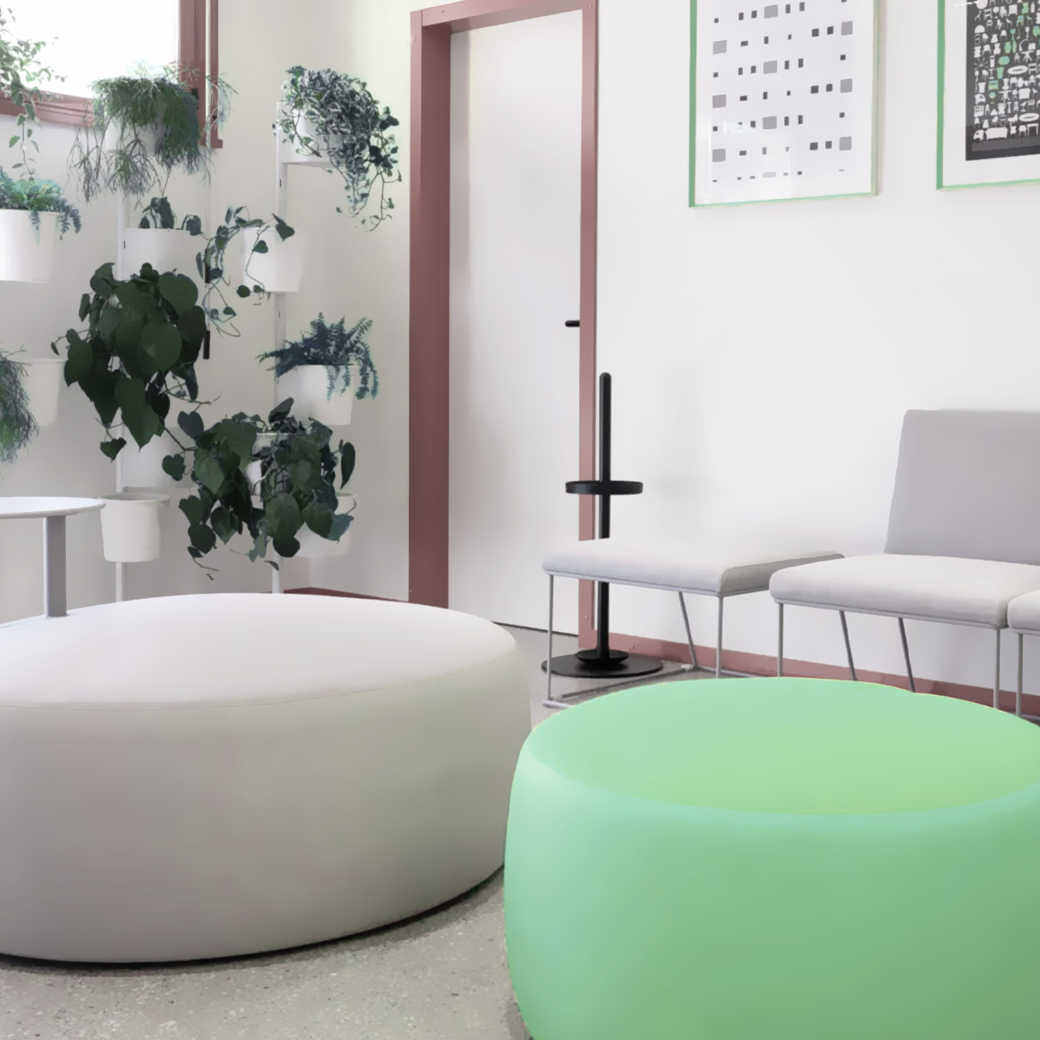 pouf avec table bureau entreprise