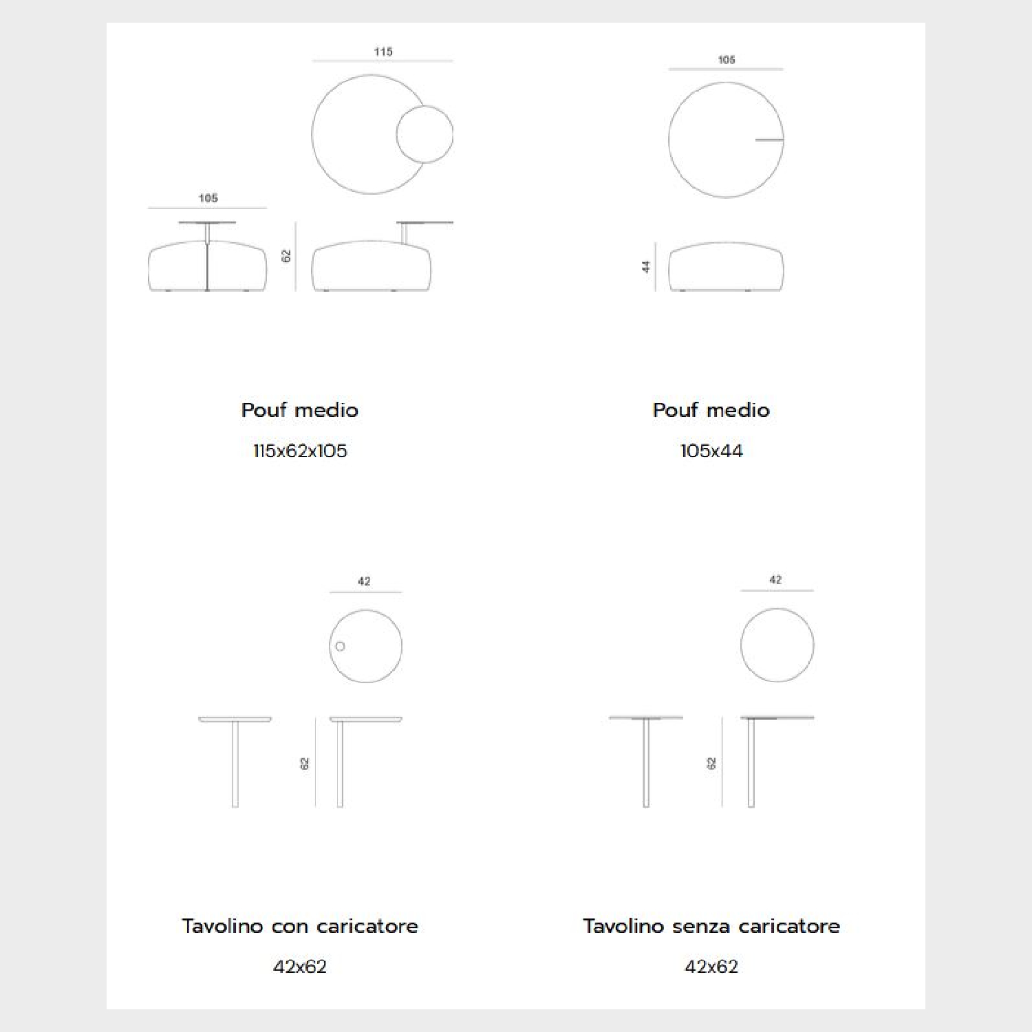 fiche technique pouf bureau