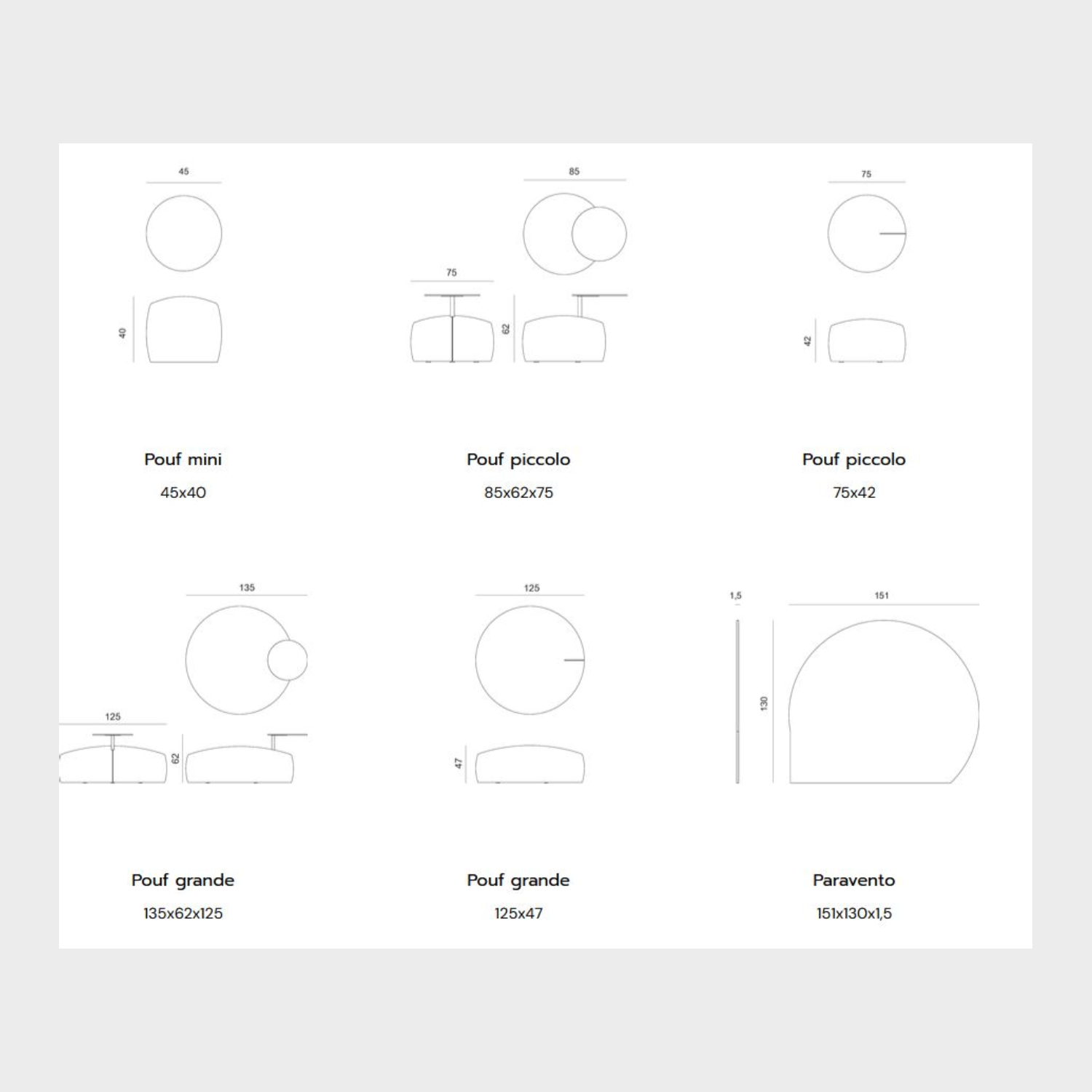 dimensions pouf bureau
