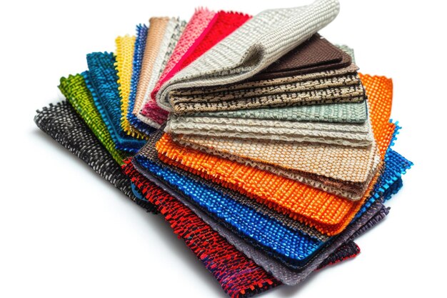 seleccion muestras tejido color plastico aislado sobre fondo blanco 1111209 47882